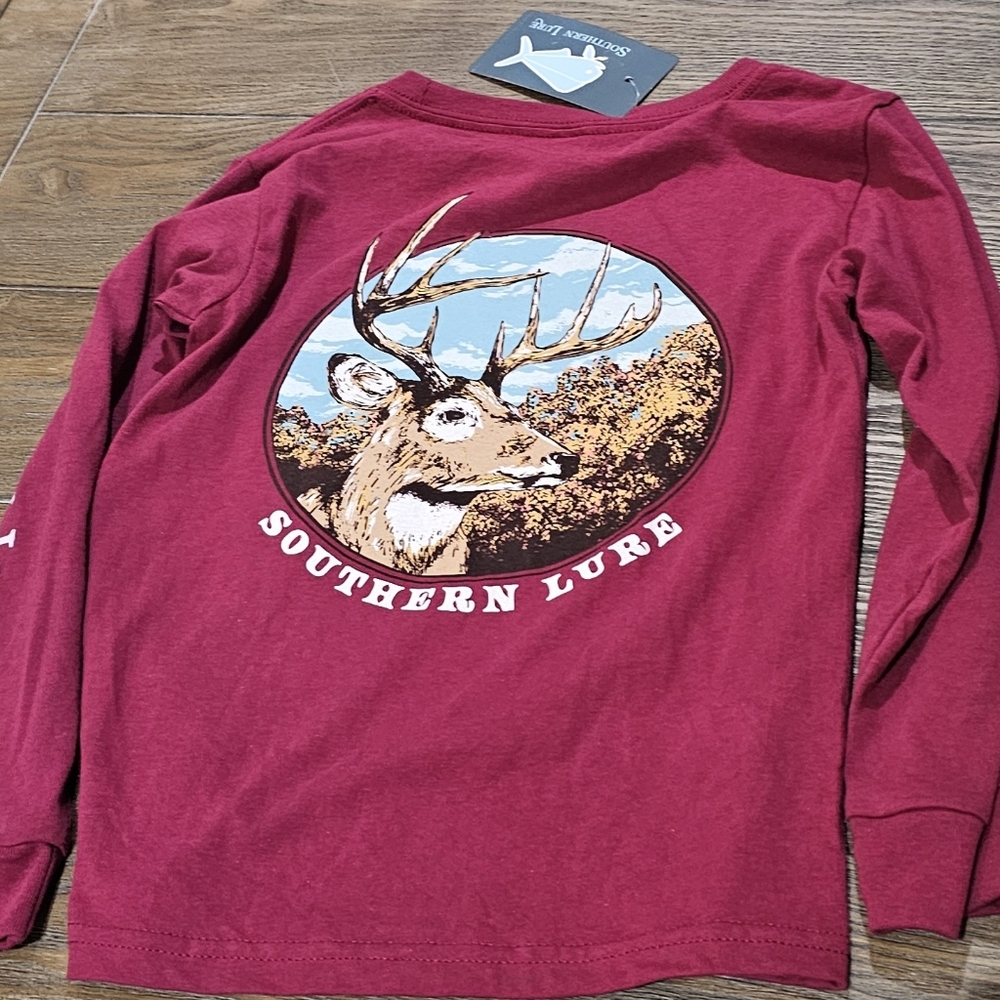 New southern lure Kids Maroon Long Sleeve Shirt